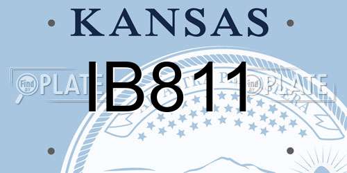 IB811 Kansas License Plate
