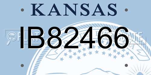 IB82466 Kansas License Plate