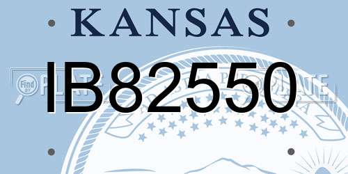IB82550 Kansas License Plate