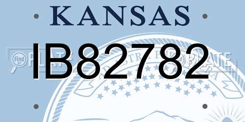 IB82782 Kansas License Plate