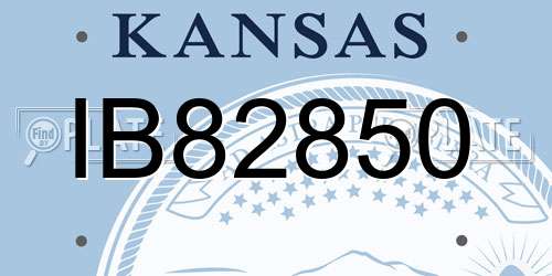 IB82850 Kansas License Plate