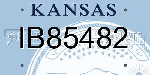 IB85482 Kansas License Plate