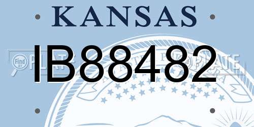 IB88482 Kansas License Plate
