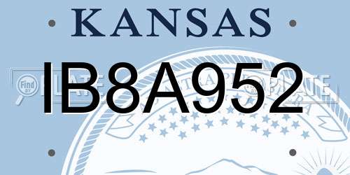 IB8A952 Kansas License Plate