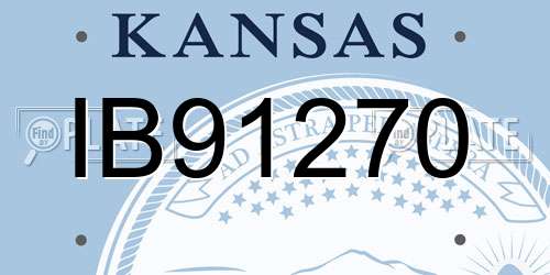 IB91270 Kansas License Plate