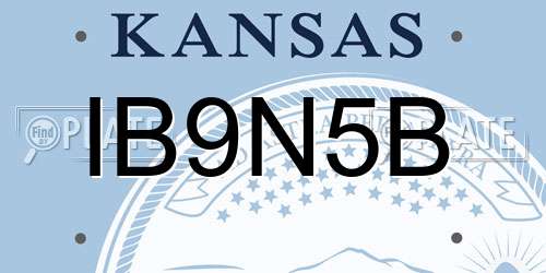 IB9N5B Kansas License Plate