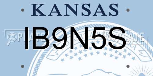 IB9N5S Kansas License Plate
