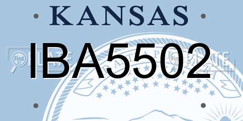 IBA5502 Kansas License Plate