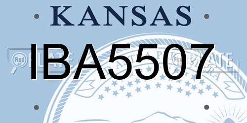 IBA5507 Kansas License Plate