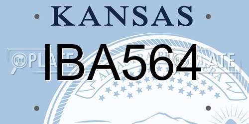 IBA564 Kansas License Plate