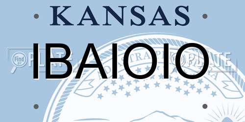 IBAIOIO Kansas License Plate