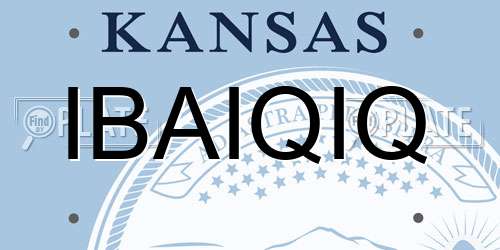 IBAIQIQ Kansas License Plate