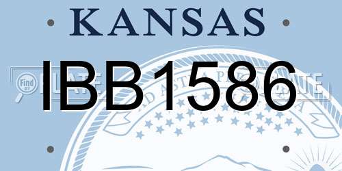 IBB1586 Kansas License Plate