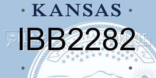 IBB2282 Kansas License Plate