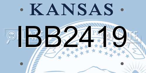 IBB2419 Kansas License Plate