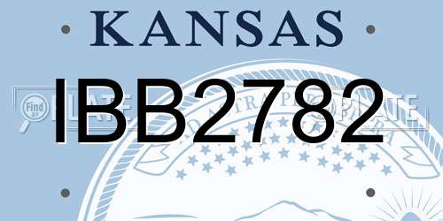 IBB2782 Kansas License Plate