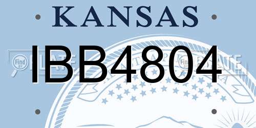 IBB4804 Kansas License Plate