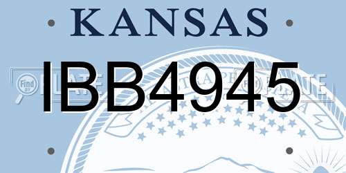 IBB4945 Kansas License Plate