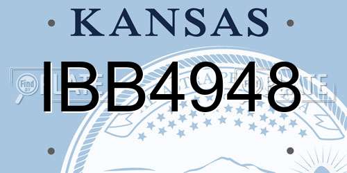 IBB4948 Kansas License Plate