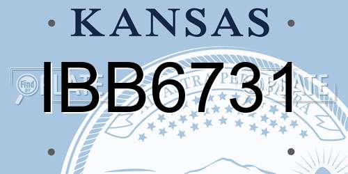 IBB6731 Kansas License Plate