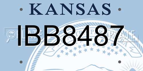 IBB8487 Kansas License Plate