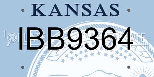 IBB9364 Kansas License Plate