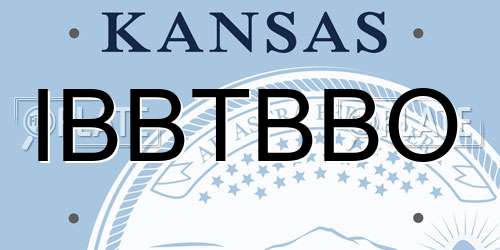 IBBTBBO Kansas License Plate
