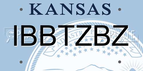 IBBTZBZ Kansas License Plate