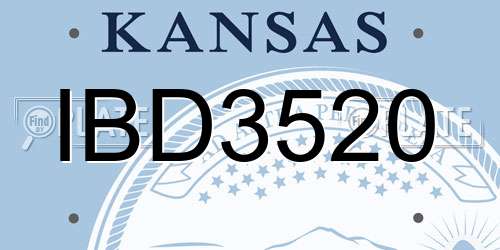IBD3520 Kansas License Plate
