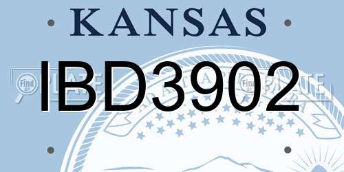 IBD3902 Kansas License Plate
