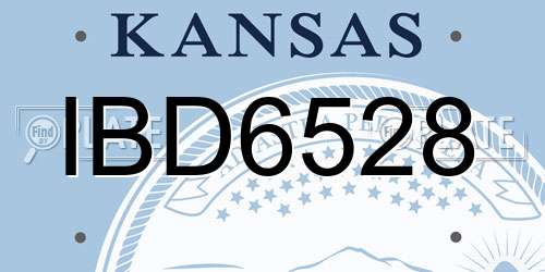 IBD6528 Kansas License Plate