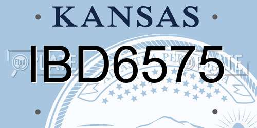 IBD6575 Kansas License Plate