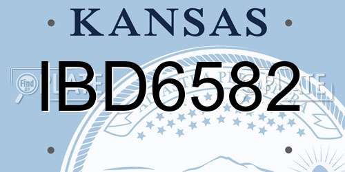 IBD6582 Kansas License Plate