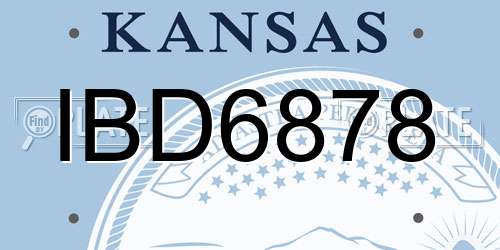IBD6878 Kansas License Plate
