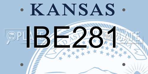 IBE281 Kansas License Plate