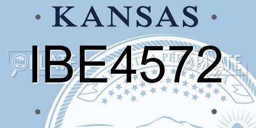 IBE4572 Kansas License Plate