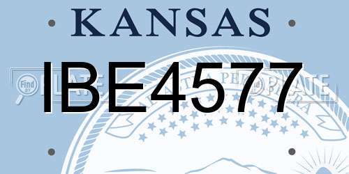 IBE4577 Kansas License Plate