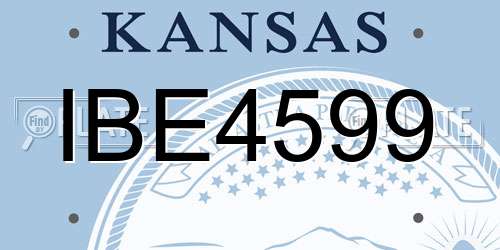IBE4599 Kansas License Plate