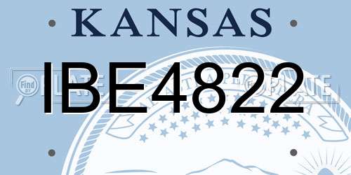 IBE4822 Kansas License Plate