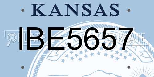 IBE5657 Kansas License Plate