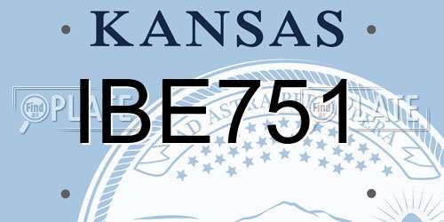 IBE751 Kansas License Plate