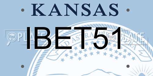 IBET51 Kansas License Plate