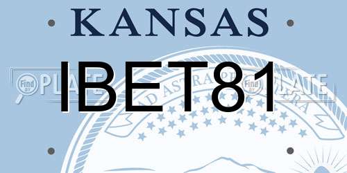 IBET81 Kansas License Plate