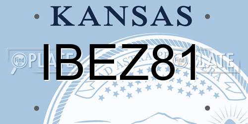 IBEZ81 Kansas License Plate