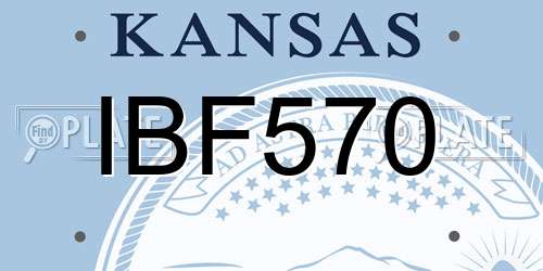 IBF570 Kansas License Plate