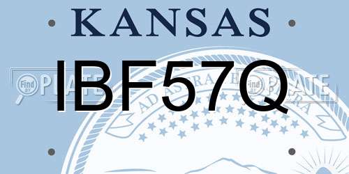 IBF57Q Kansas License Plate
