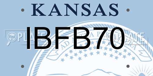 IBFB70 Kansas License Plate