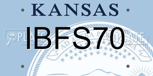 IBFS70 Kansas License Plate
