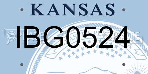 IBG0524 Kansas License Plate