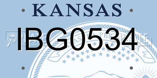 IBG0534 Kansas License Plate
